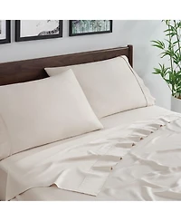 Rayon from Bamboo King Sheet Set, Ultra Silky Luxury Sheets, 1 Flat Sheet, 1 Fitted Sheet, 2 Pillowcases, Temperature Regulating, Breathable, Sustaina