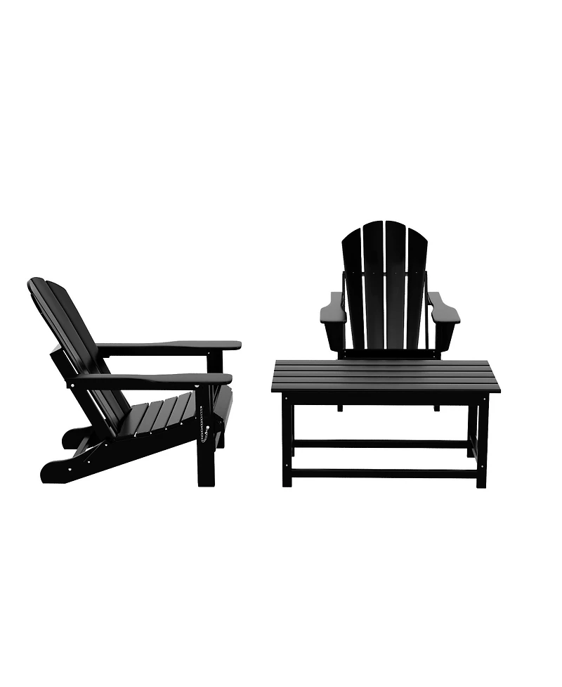 WestinTrends 3-Piece Outdoor Paio Adirondack Conversation Set