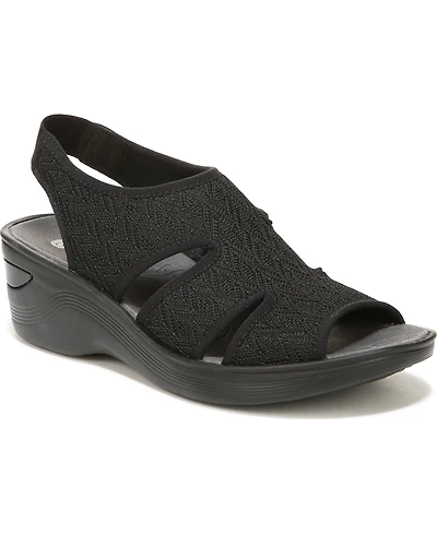 BZees Daytona Washable Slingback Wedge Sandals