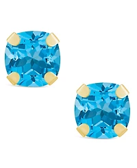 Macy's Gemstone Stud Earrings 10k Yellow Gold