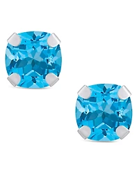 Macy's Gemstone Stud Earrings 10k White Gold
