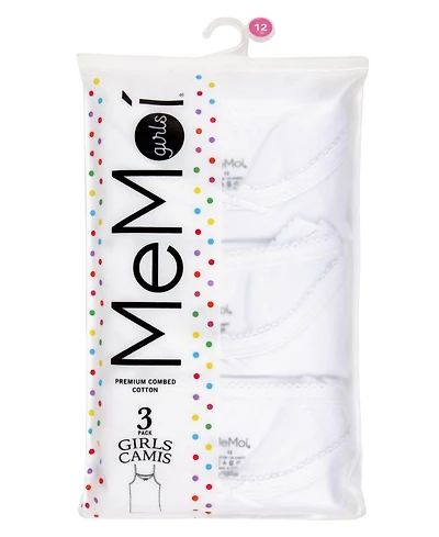 3 Pack Girl's Cotton Blend Lightweight Camisoles Toddler|Child