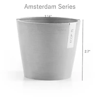 Ecopots Amsterdam Modern Round Indoor and Outdoor Planter
