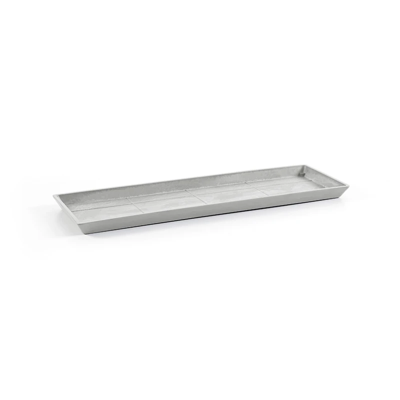 Ecopots Modern Plastic Rectangular Planter Saucer, 17.7in