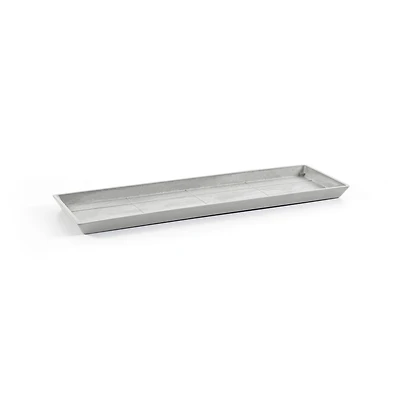 Ecopots Modern Plastic Rectangular Planter Saucer, 17.7in
