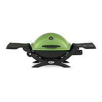 Weber Q 1200 Liquid Propane Grill (Green) With Grill Cover