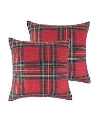 Levtex Spencer Red Plaid 2-Pc. Sham Set, European