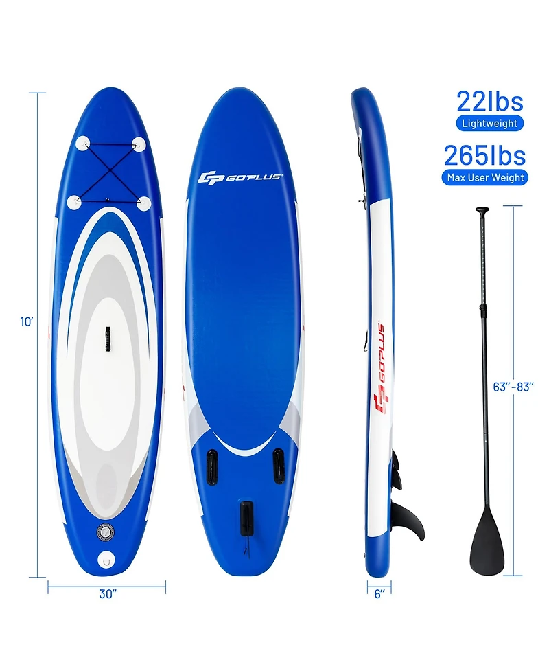 Costway 1pcs 10' Inflatable Stand Up Paddle Surfboard