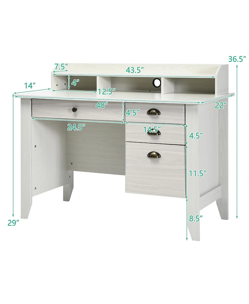 Costway Computer Desk Pc Laptop Writing Table Workstation Home