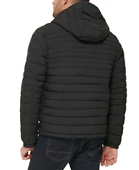 Tommy Hilfiger Men's Stretch Quilted Hooded Jacket