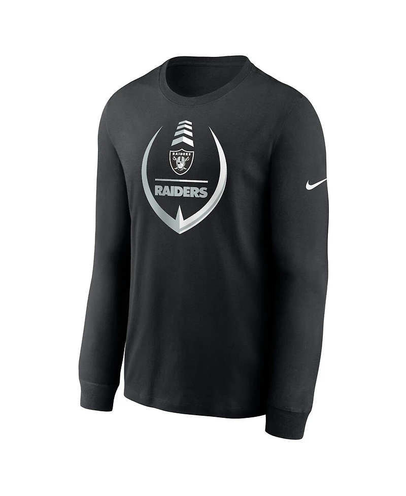 Men's Nike Black Las Vegas Raiders Icon Legend Long Sleeve Performance T-shirt