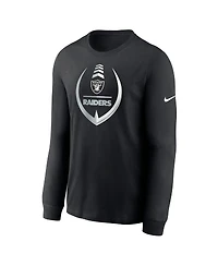 Men's Nike Black Las Vegas Raiders Icon Legend Long Sleeve Performance T-shirt