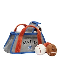 Lambs & Ivy Baby Sports Interactive Plush Toy Set - Football/Basketball/Baseball
