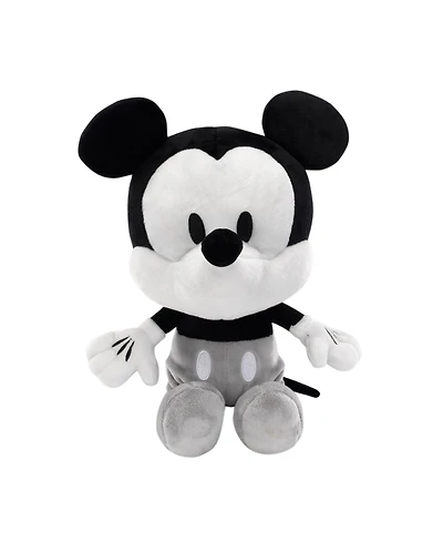 Lambs & Ivy Disney Baby Mickey Mouse Black/White Plush Stuffed Animal Toy by