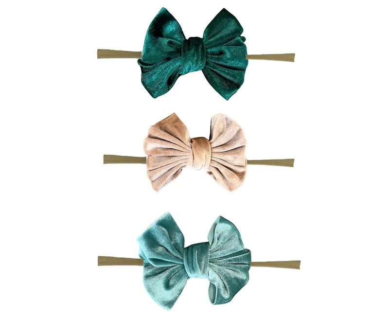 Headbands of Hope Baby Girl Bow + Headband Set - Emerald