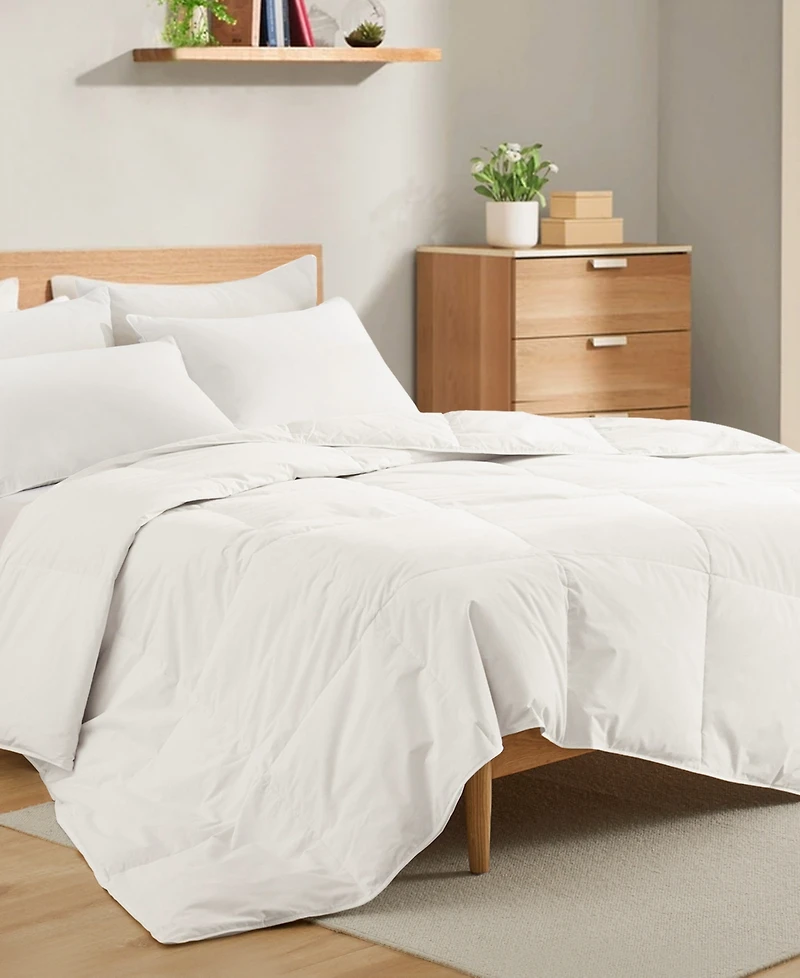 Unikome Light Warmth Ultra Soft White Goose Down Feather Fiber Comforter