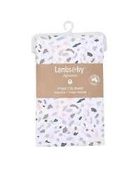 Lambs & Ivy Baby Signature Terrazzo Abstract Organic Cotton Fitted Crib Sheet