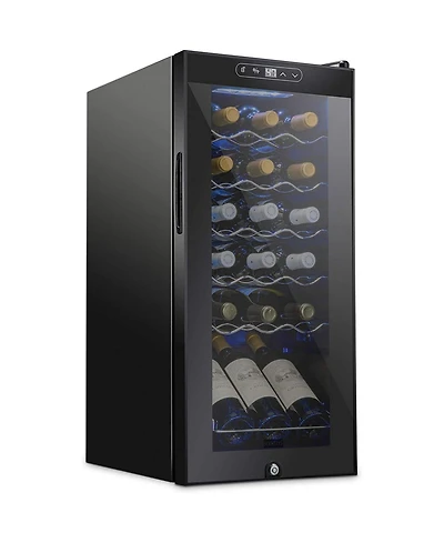 Schmecke Wine Fridge, 18 Bottle Wine Cooler, freestanding