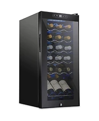 Schmecke Wine Fridge, 18 Bottle Wine Cooler, freestanding