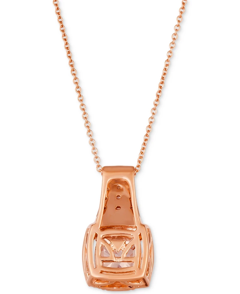 Le Vian Peach Morganite (1-1/4 ct. t.w.) & Diamond (1/4 ct. t.w.) Pendant Necklace in 14k Rose Gold