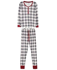 MeMoi Women's Plaid Matching Pajama 2 Piece Set