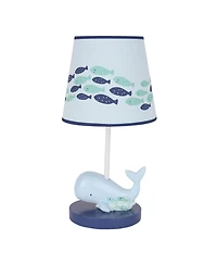 Lambs & Ivy Oceania Blue Ocean/Sea/Nautical Nursery Lamp with Shade & Bulb