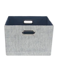 Lambs & Ivy Blue Foldable/Collapsible Storage Bin/Basket Organizer with Handles