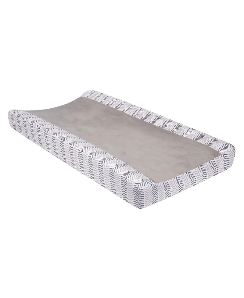 Lambs & Ivy Woodland Forest Gray Chevron Changing Pad Cover