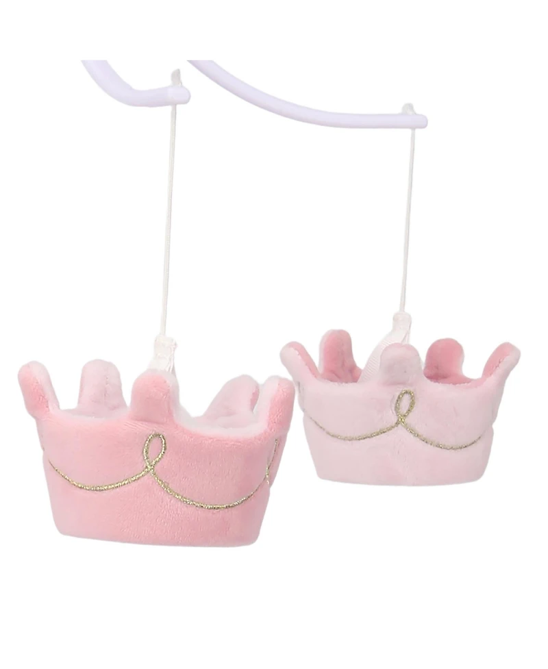 Lambs & Ivy Disney Princesses Pink Crown Musical Baby Crib Mobile Soother Toy