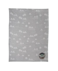Lambs & Ivy Star Wars Mandalorian The Child/Baby Yoda Gray Fleece Baby Blanket