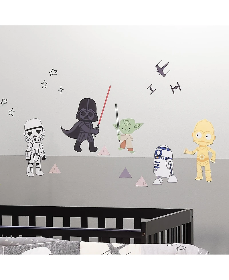 Lambs & Ivy Star Wars Classic Wall Decals - Yoda, Darth Vader, R2-D2, C-3PO