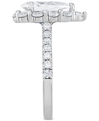 Grown With Love Igi Certified Lab Diamond Pear-Cut Halo Engagement Ring (3 ct. t.w.) 14k White Gold