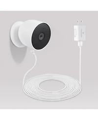 Wasserstein 26 ft Pogo Pin Cable and Adapter (5.2V/2A)- Power Cable Compatible with Google Nest Cam Outdoor or Indoor