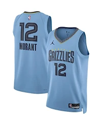 Men's Jordan Ja Morant Light Blue Memphis Grizzlies Statement Edition Swingman Jersey