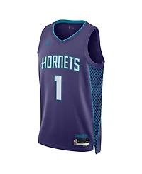 Men's Jordan Lamelo Ball Purple Charlotte Hornets Statement Edition Swingman Jersey