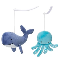 Bedtime Originals Whales Tale Blue Whale/Octopus Musical Baby Crib Mobile Toy