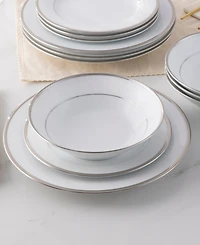 Noritake Regina Platinum Set of 4 Soup Bowls, Service For 4
