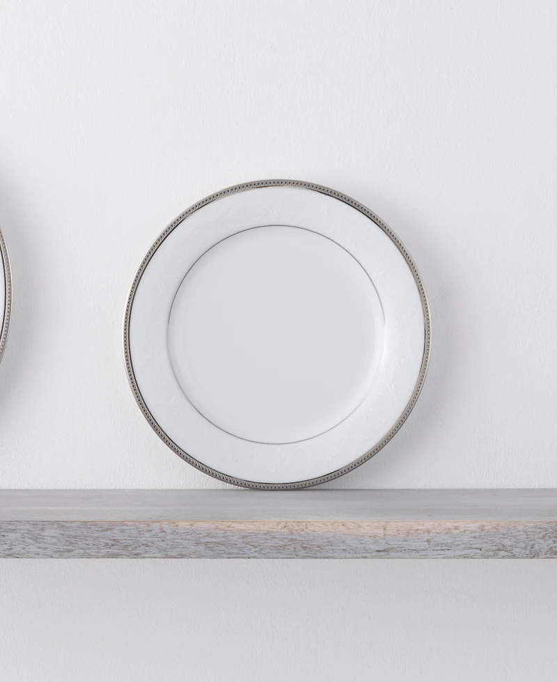 Noritake Regina Platinum Set of 4 Salad Plates, Service For 4