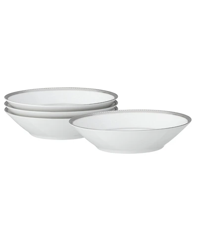 Noritake Regina Platinum Set of 4 Fruit Bowls, Service For 4