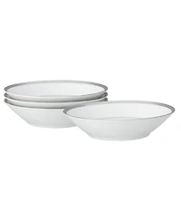 Noritake Regina Platinum Set of 4 Fruit Bowls, Service For 4