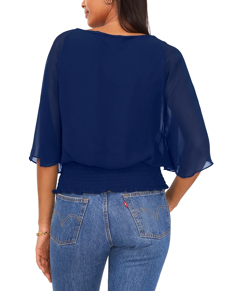 Sam & Jess Women's Smocked-Waist Top
