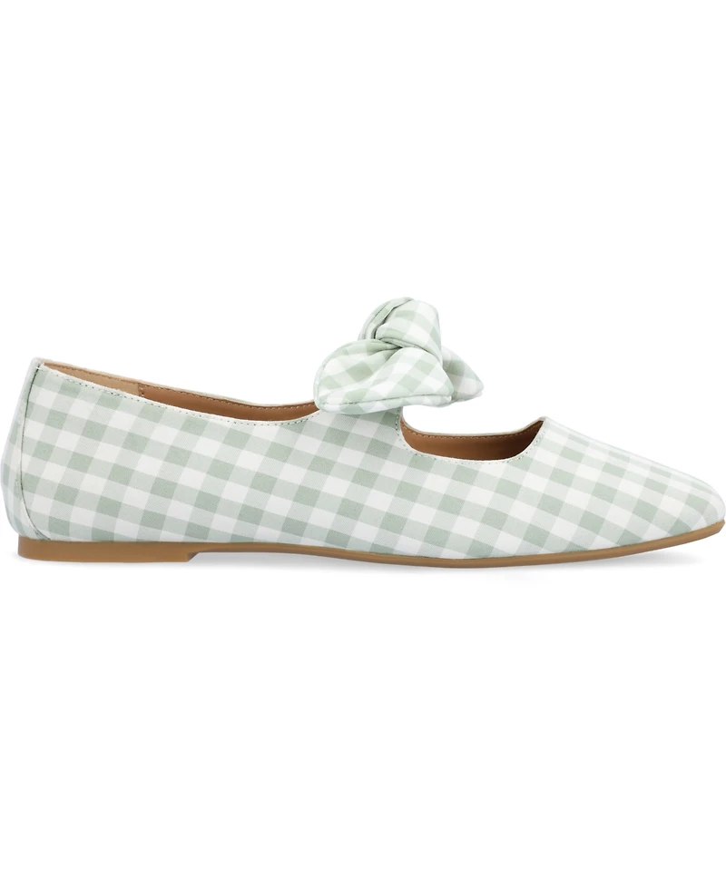 Journee Collection Women's Seralinn Bow Square Toe Flats