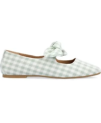 Journee Collection Women's Seralinn Bow Square Toe Flats