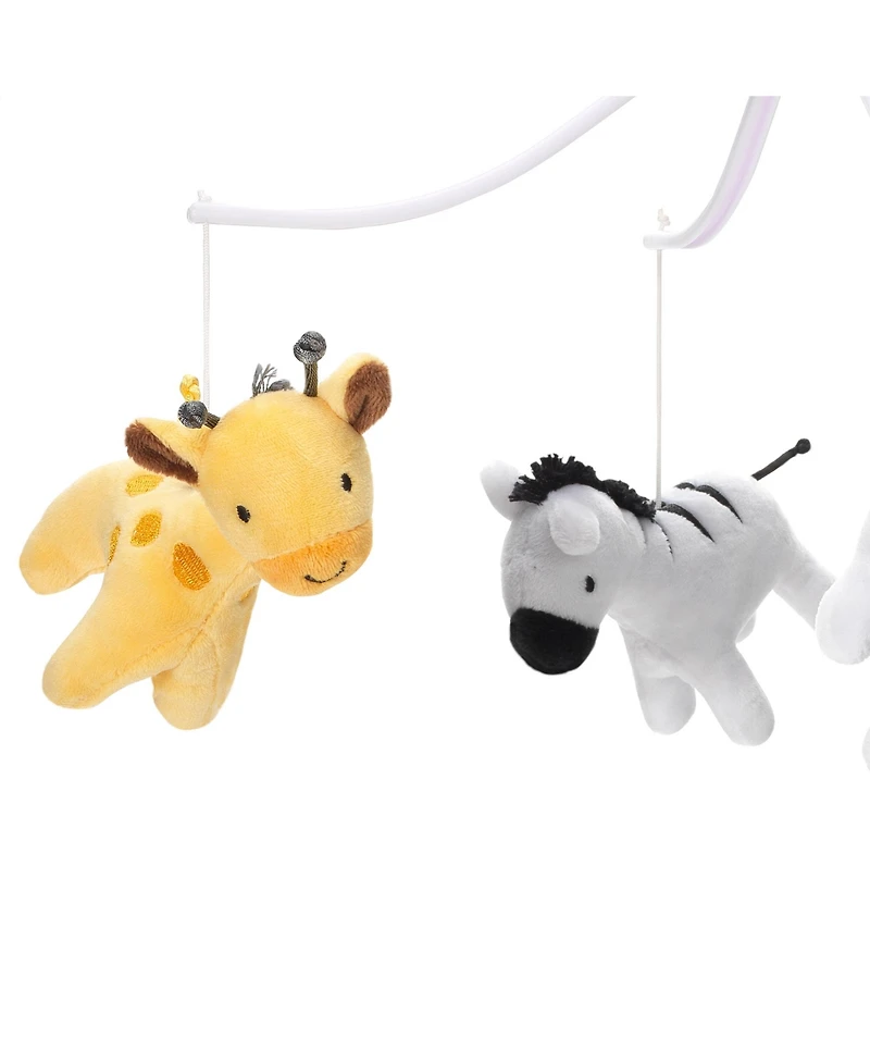 Bedtime Originals Mighty Jungle Animals Giraffe/Zebra Musical Baby Crib Mobile