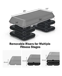 1pcs 29'' Adjustable Workout Fitness Aerobic Stepper Exercise Platform