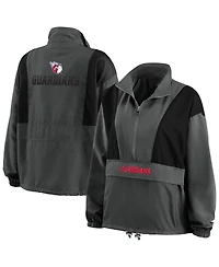 Women's Wear by Erin Andrews Charcoal Cleveland Guardians Packable Half-Zip Jacket