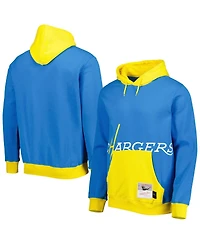 Men's Mitchell & Ness Powder Blue Los Angeles Chargers Big Face 5.0 Pullover Hoodie