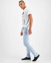 Guess Men's Light-Wash Slim Tapered Fit Jeans