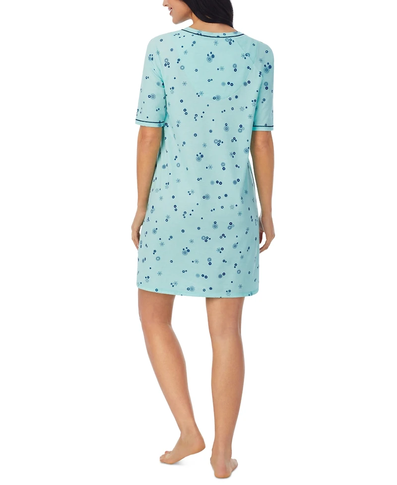 Cuddl Duds Elbow-Length Moisture Wicking Sleep T-Shirt