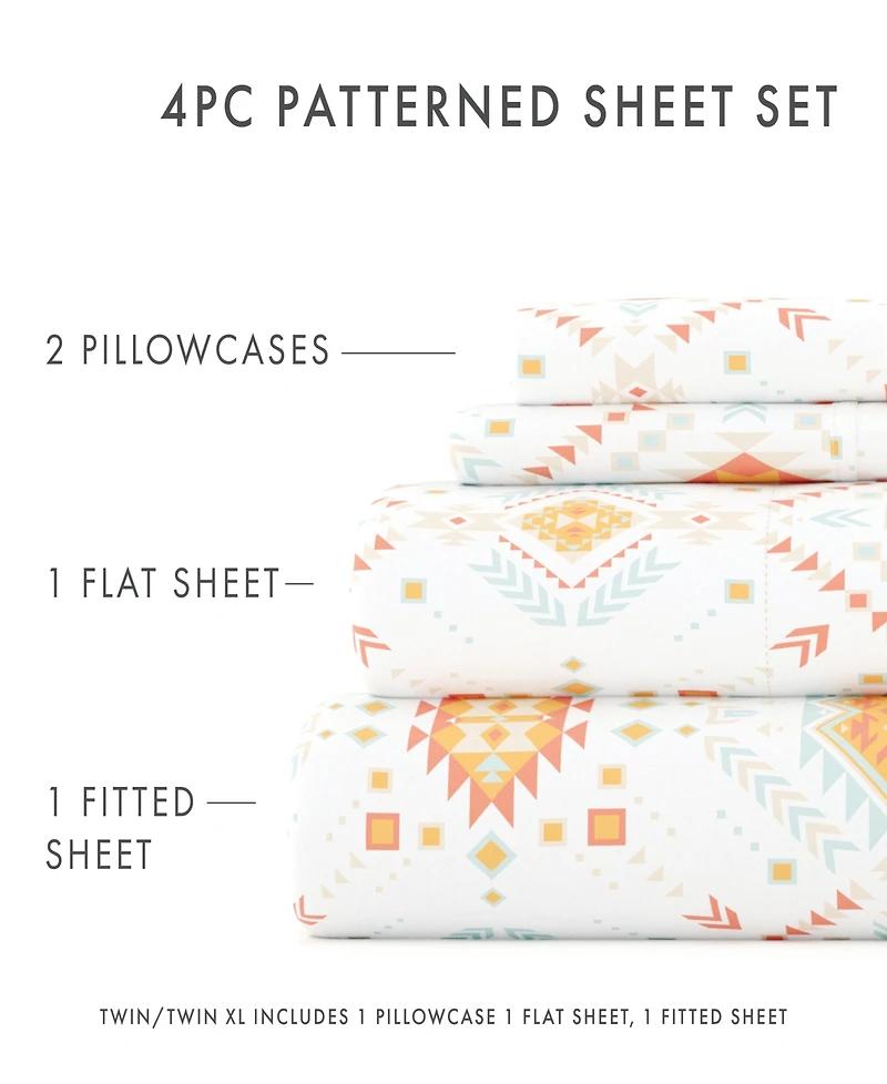 ienjoy Home The Boho & Beyond Premium Ultra Soft Pattern -Pc. Sheet Set